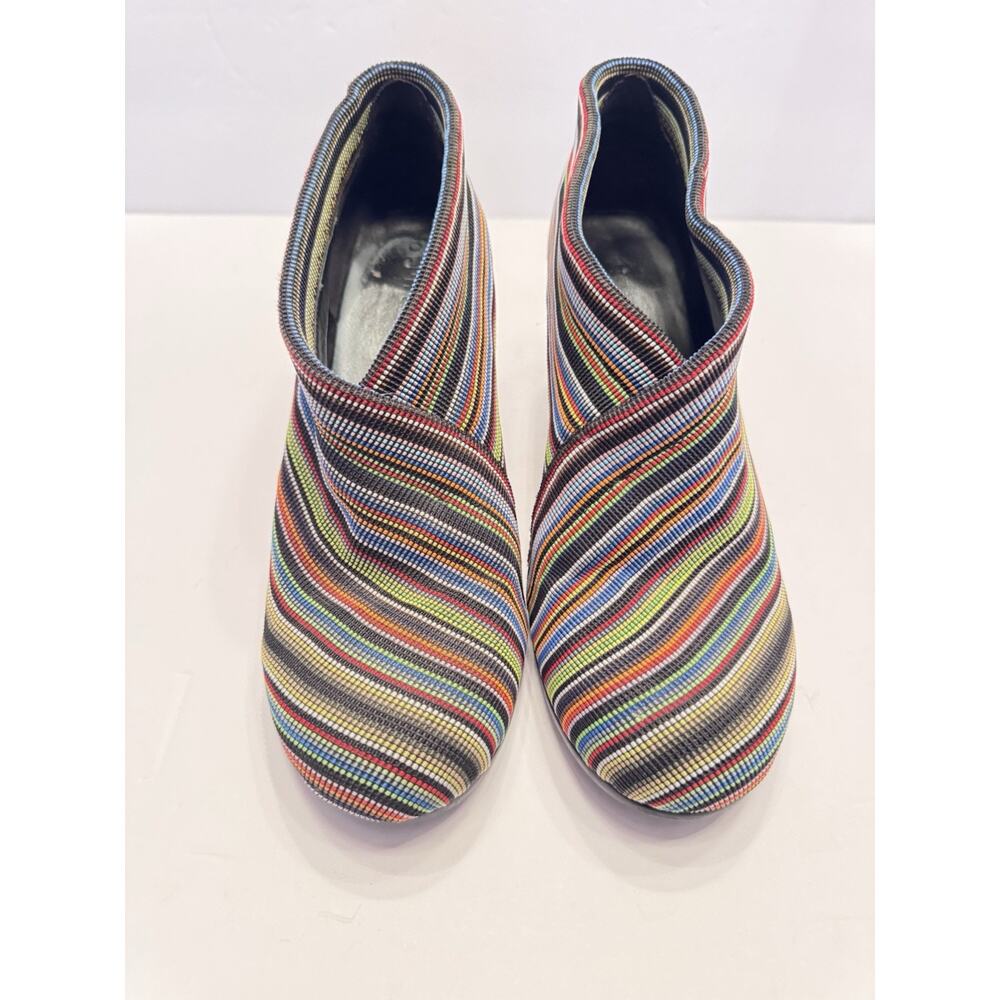 Size 38 Unitednudes Fold Mid Ankle Boots Beaded Rainbow